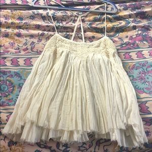 Free People flowy, off-white, tank top